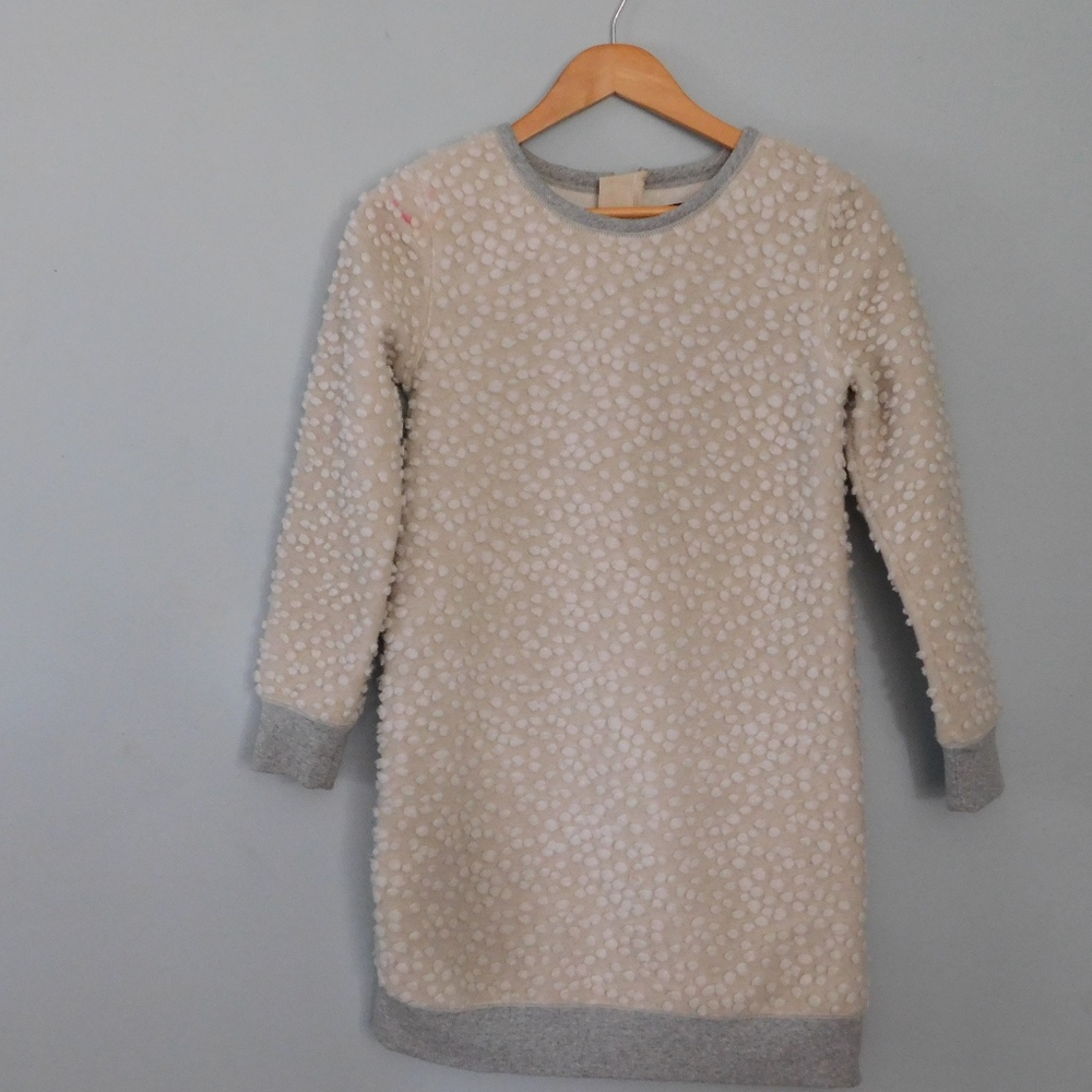 Gap XXL 14/16 textured wool-like dress gray beige